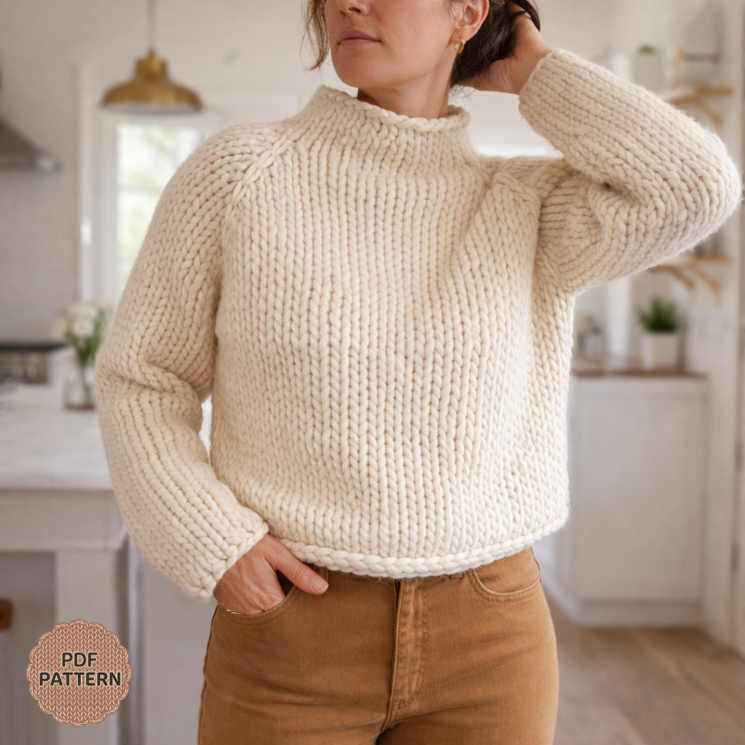 Gallant Sweater Knitting Pattern, Chunky, Beginner Friendly