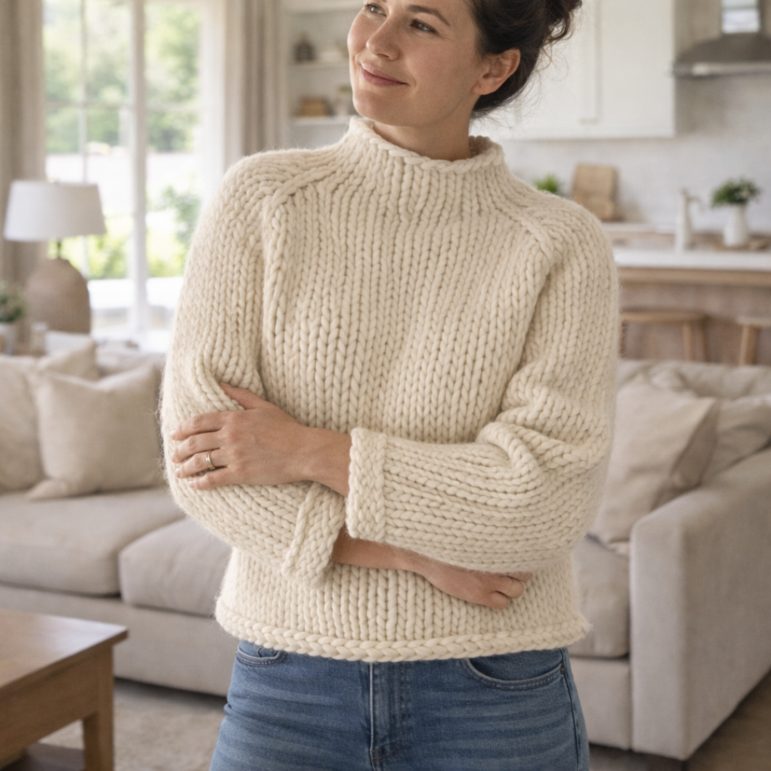 Gallant Sweater Knitting Pattern, Chunky, Beginner Friendly
