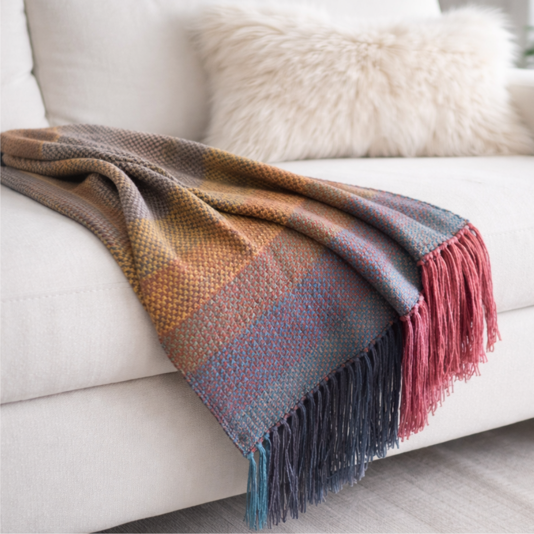 Woven-Look Blanket Knitting Pattern