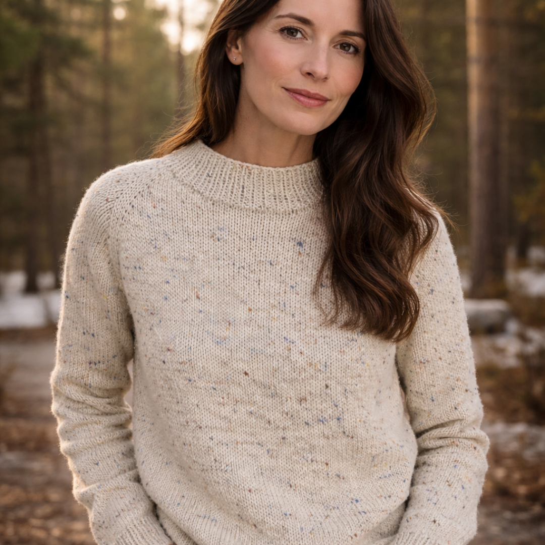 Raglan Sweater Knitting Pattern, Beginner Friendly with Video Tutorial
